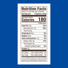 Premium Dark 86% Cacao Dark Chocolate SQUARES 4.1 oz Bag (Case of 6)