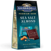 Premium Dark Sea Salt Almond Dark Chocolate Squares 4.1 oz Bag (Case of 6)