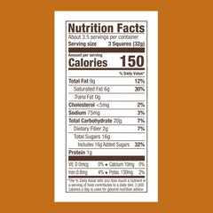 Premium Dark Salted Caramel Dark Chocolate SQUARES 4.1 oz Bag (Case of 6)