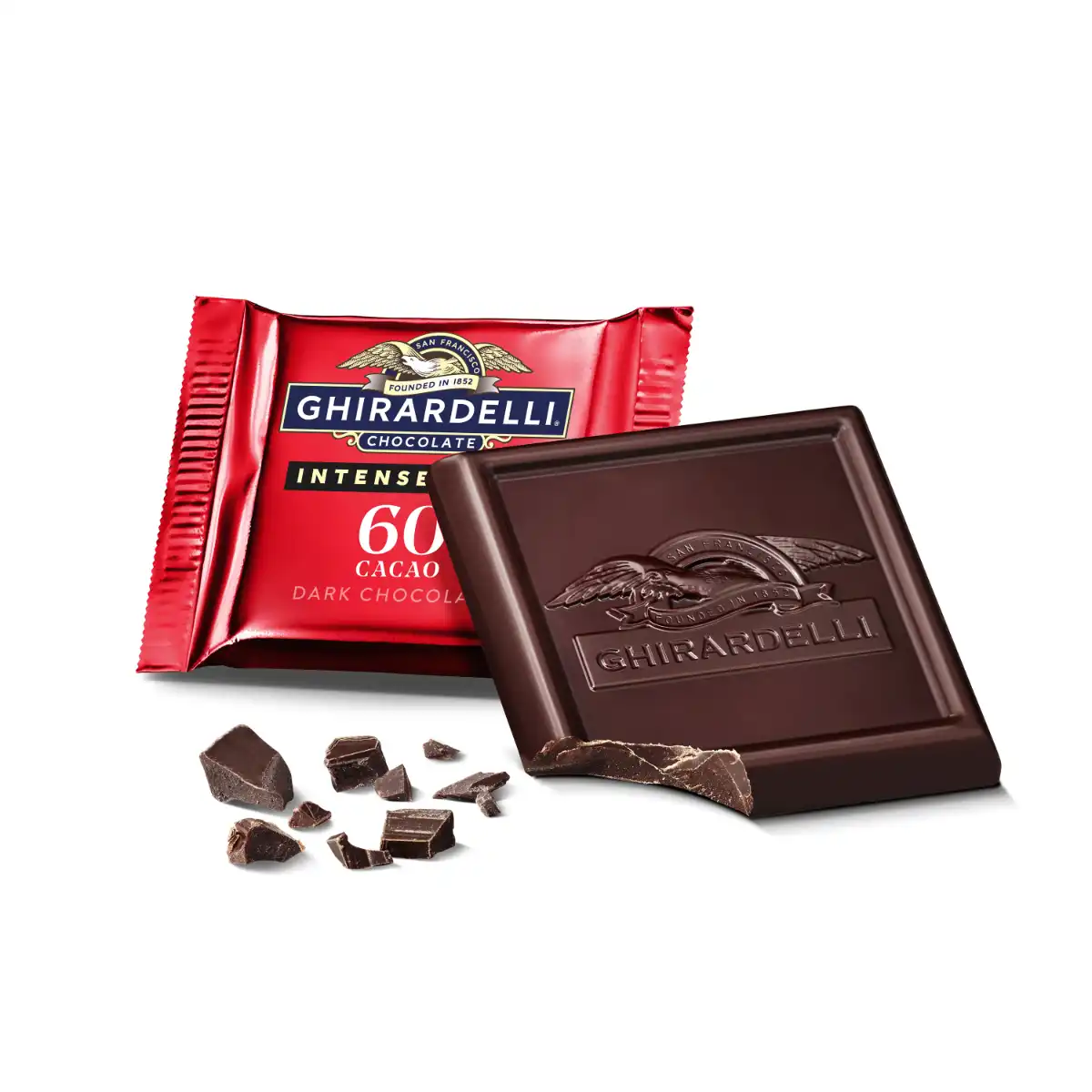 Intense Dark 60% Cacao Dark Chocolate Squares Case Pack (540 ct)